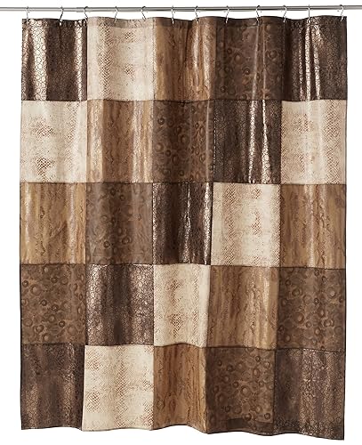 Popular Bath Zambia Collection, Shower Curtain, Chocolate 72.00" x 70.00"
