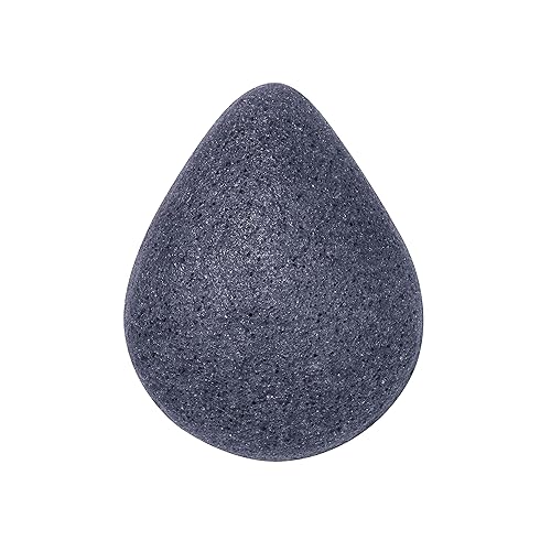 REVLON Konjac Sponge Charcoal - Facial Cleansing, Exfoliation - Round - Rubber - Black