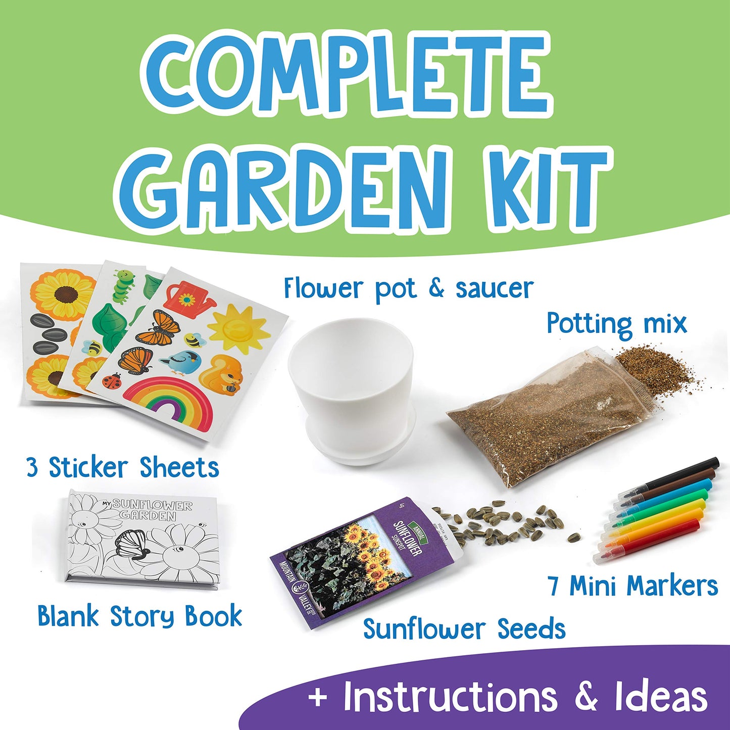 Creativity for Kids Sunflower Garden - Sunflower Kit for Girls and Boys (Ages 6+)