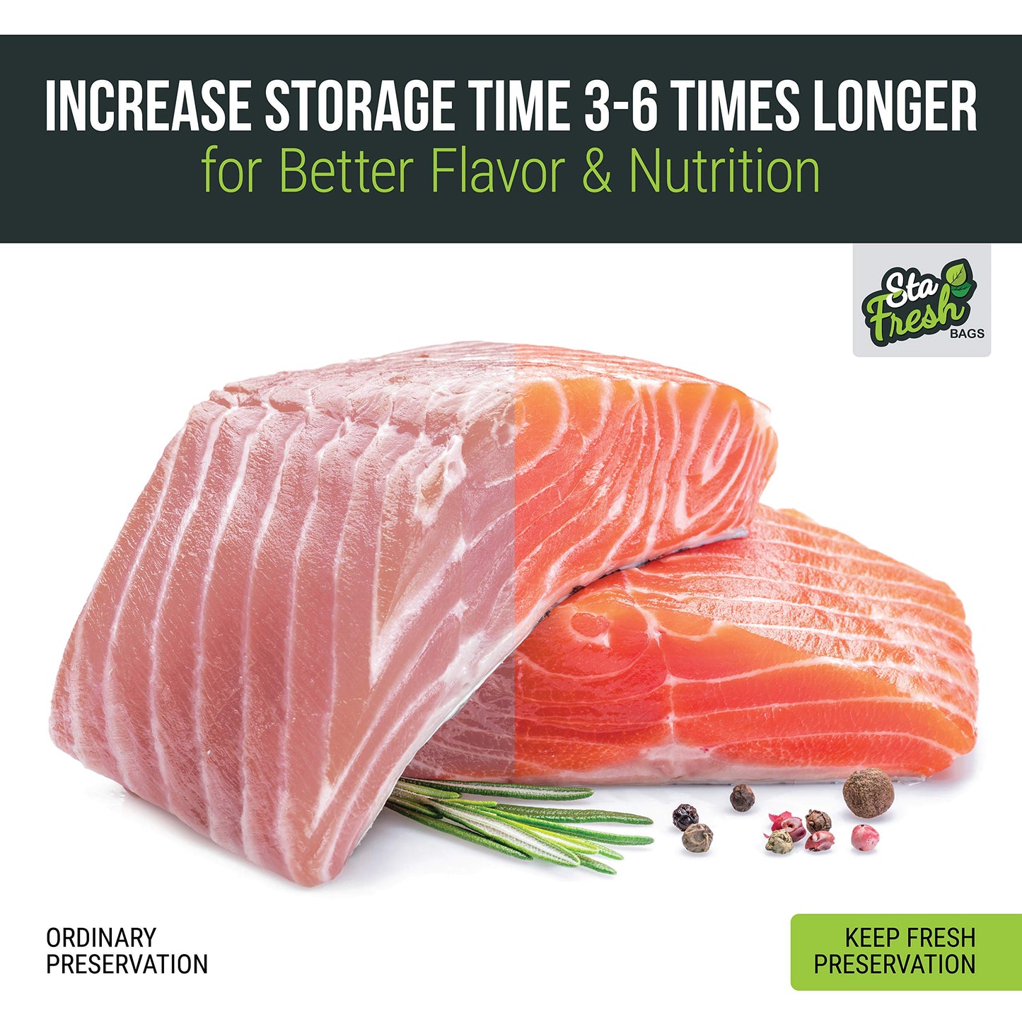 Vac Fresh Vacuum Sealer Roll Bags, 15 inches x 50 feet, 3.5mil Embossed, Vacuum Seal Bags, Food Storage Bags, Meal Prep, Marinating, Sous Vide…