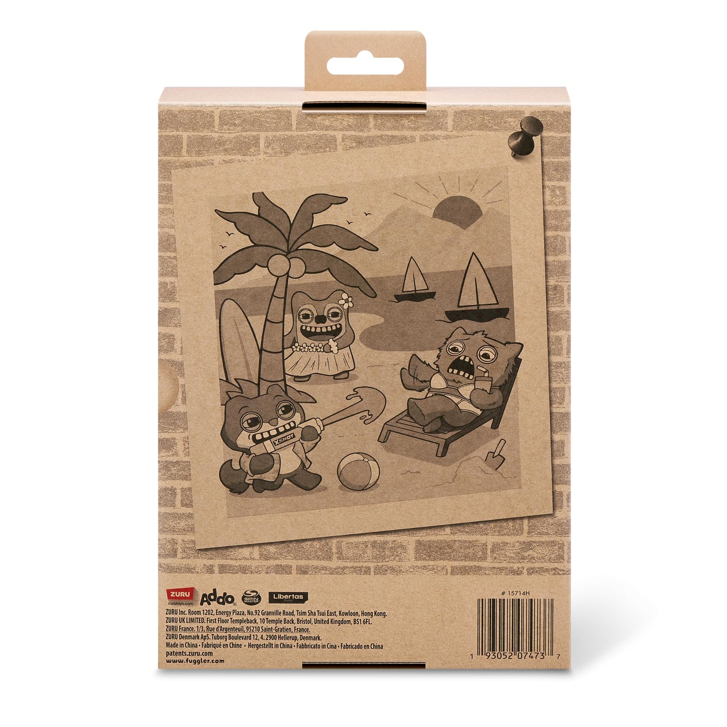 Fuggler Vacay Vibes by ZURU, Funny Ugly Monster, Plush, Collectible, Toy (Mr Buttons - Multi)