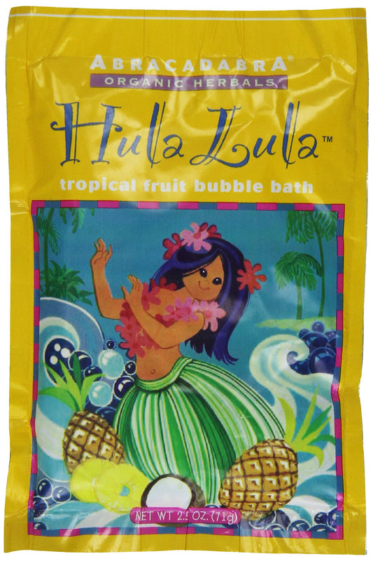 Abracadabra Organic Herbals Bubble Bath, Hula Lula Tropical Fruit, 2.5 Ounce
