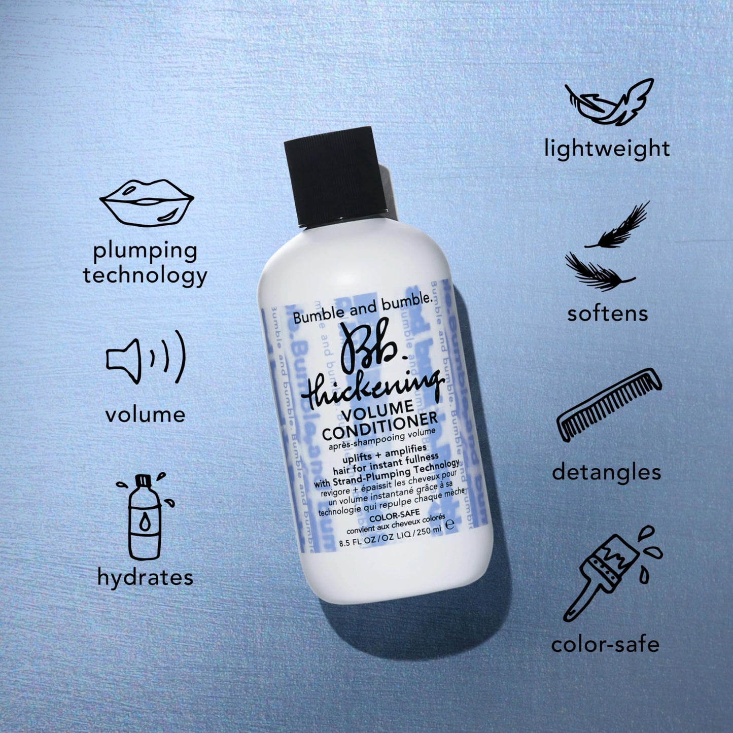 Bumble and bumble. Thickening Travel-Size Volumizing Hair Set for Fine Hair | Shampoo, Conditioner + Dry Texture Spray | 3-Piece Set | Travel Size