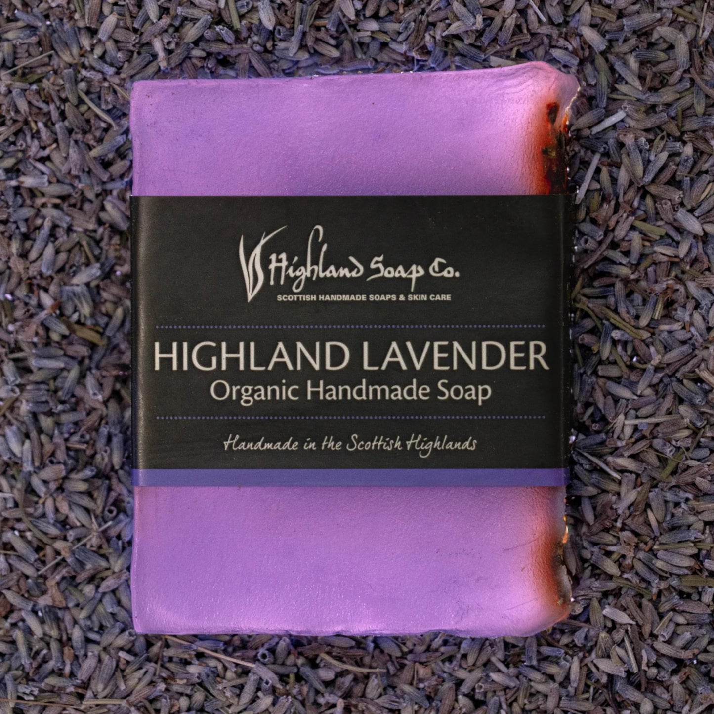 The Highland Soap Company, Handmade Scottish Organic Vegetable Oil Glycerin Soap Bar, Highland Lavender, 5.3oz (Pack of 1)