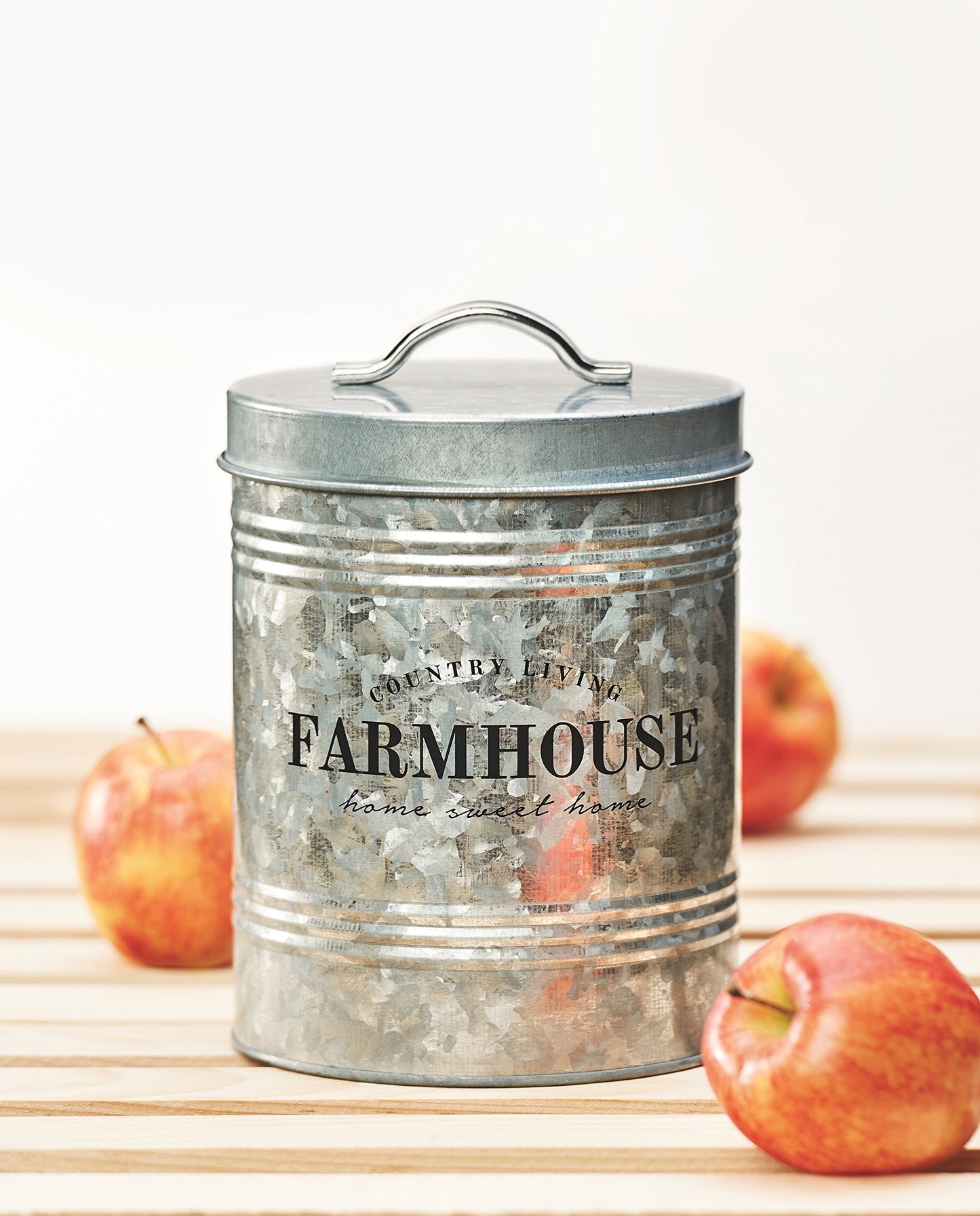 Amici Home Farmhouse Galvanized Canister | Dry Food Storage Container | Airtight Lid | 76 Oz Capacity | Farmhouse Décor | Rustic Metal Canister…