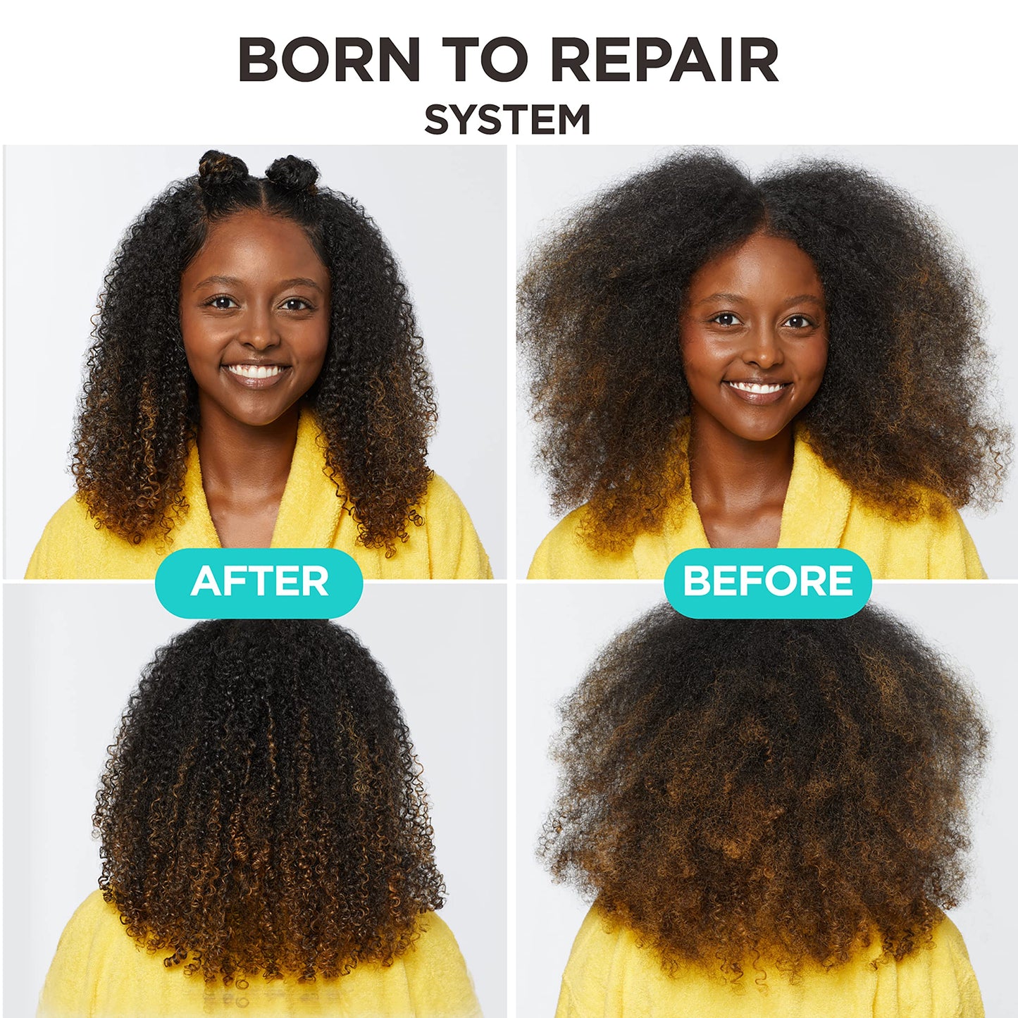 Carol's Daughter Born To Repair Leave In Hair Cream, Moisturizing, Curl Defining and Anti Frizz Hair Care for Curls with Shea Butter, 6.8 Fl Oz