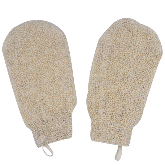 Bleu Bath (2 Pack) Natural Exfoliating Hemp Bath Mitt Shower Gloves Loofah Washcloth Sponge Machine Washable Body Scrubber (Gentle Ramie) Beauty and Personal Care Bleu Bath