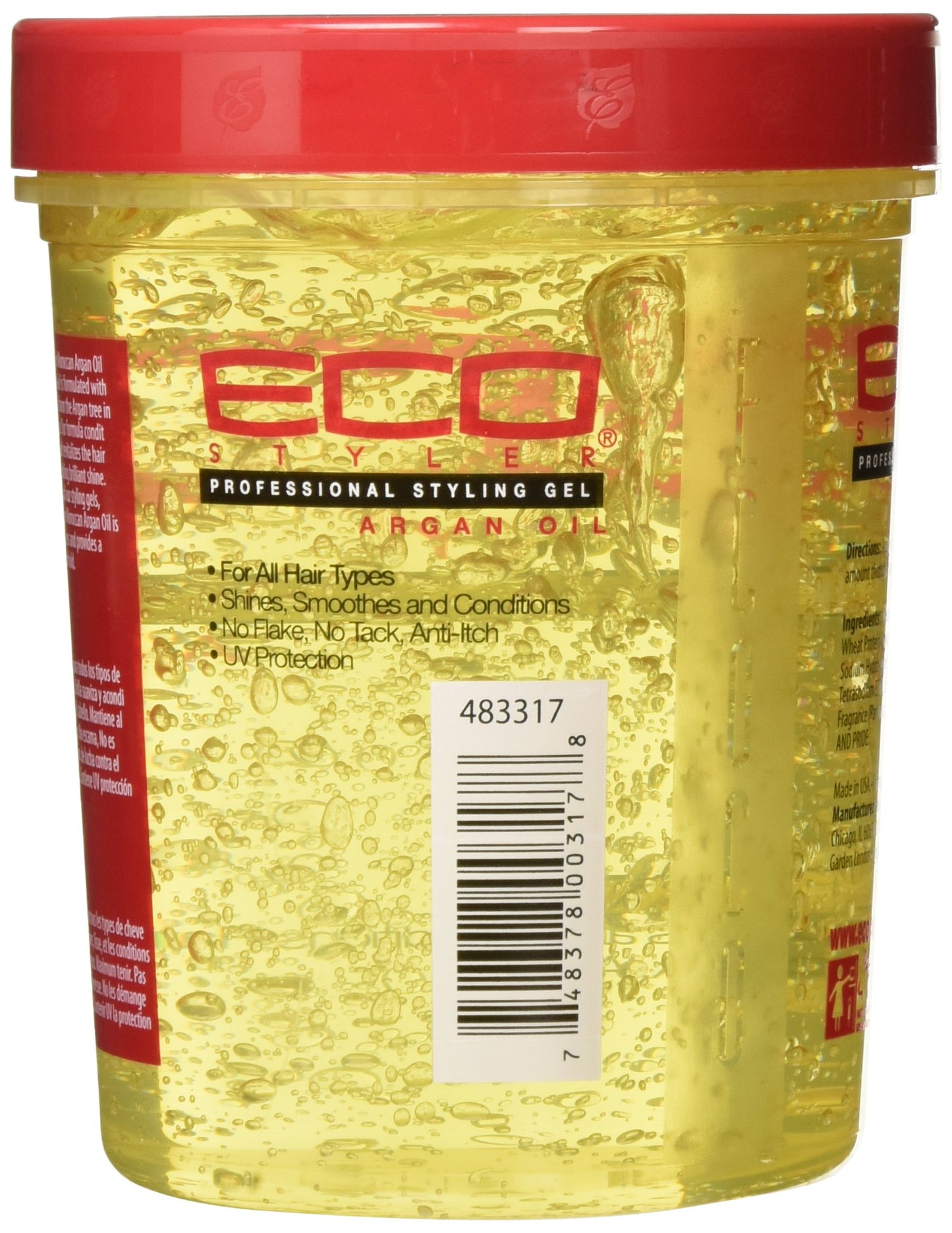 ECOCO Styling Gel With Argan Oil, 32 oz., Pack Of 2