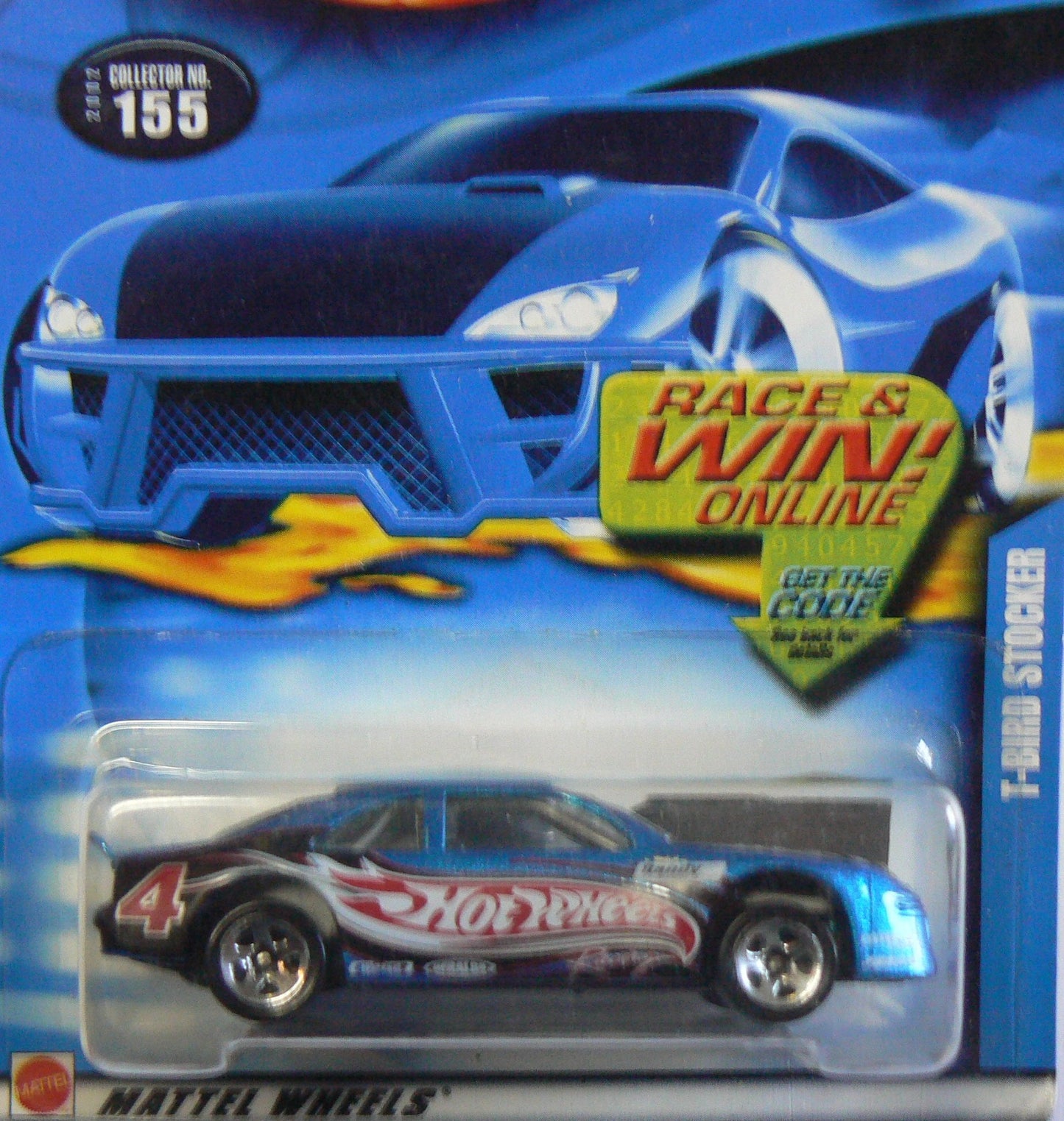 #2002-155 T-Bird Stocker Collectible Collector Car Mattel Hot Wheels