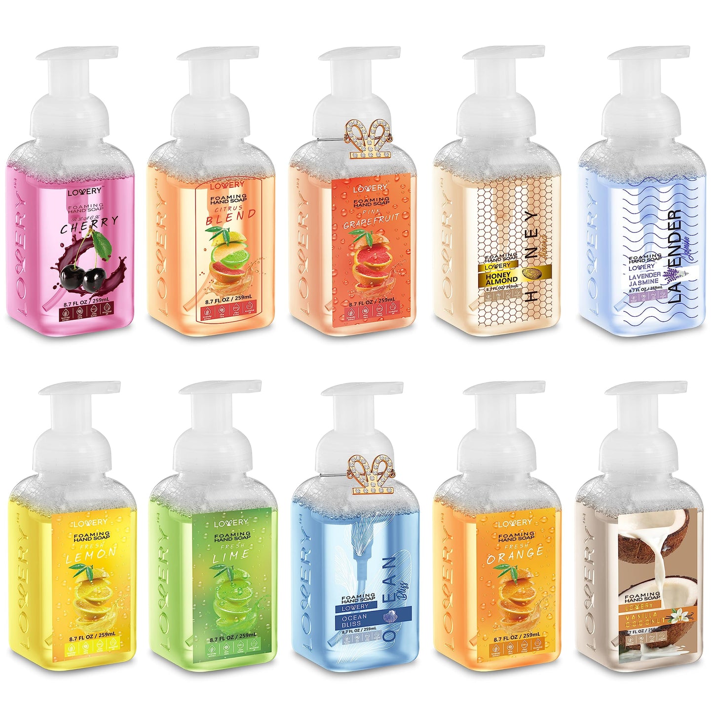 Valentines Foaming Hand Soap,3 Pack, Moisturizing Hand Soap with Aloe Vera & Essential Oils, Alcohol-Free Hand Wash in Vanilla Coconut Scent, Scented Beauty and Personal Care LOVERY Default Title