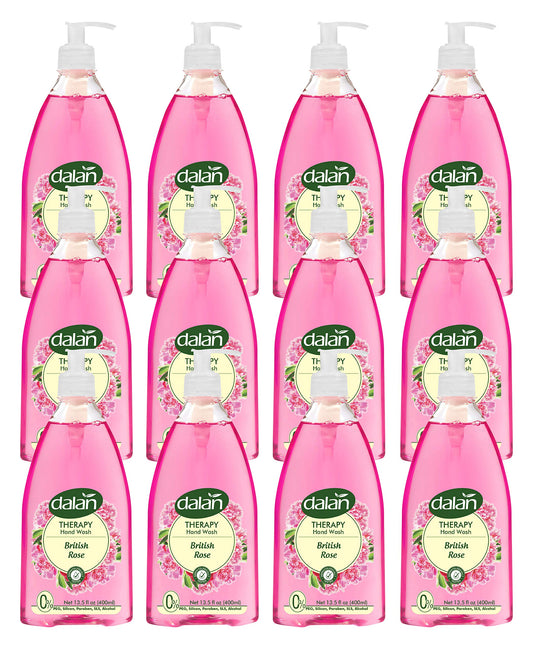 Dalan Therapy British Rose Ultra Moisturizing Liquid Hand Soap for Normal and Dry Hands Fresh Clean and Soft Feeling (13.5 Fl Oz / 400 mL (Pack Beauty & Personal Care Dalan