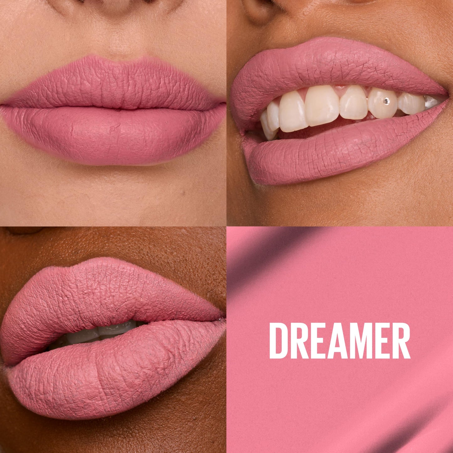 Maybelline Super Stay Matte Ink Liquid Lipstick Makeup, Long Lasting High Impact Color, Up to 16H Wear, Dreamer, Warm Pink Neutral, 1 Count, Packaging