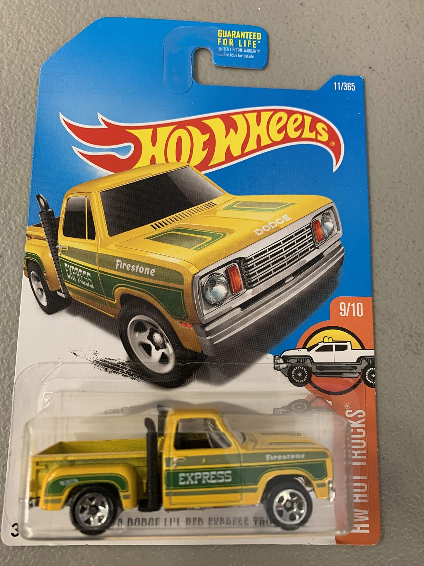 Hot Wheels, 2017 HW Hot Trucks, 1978 Dodge Li'l Red Express Truck [Yellow] 11/365