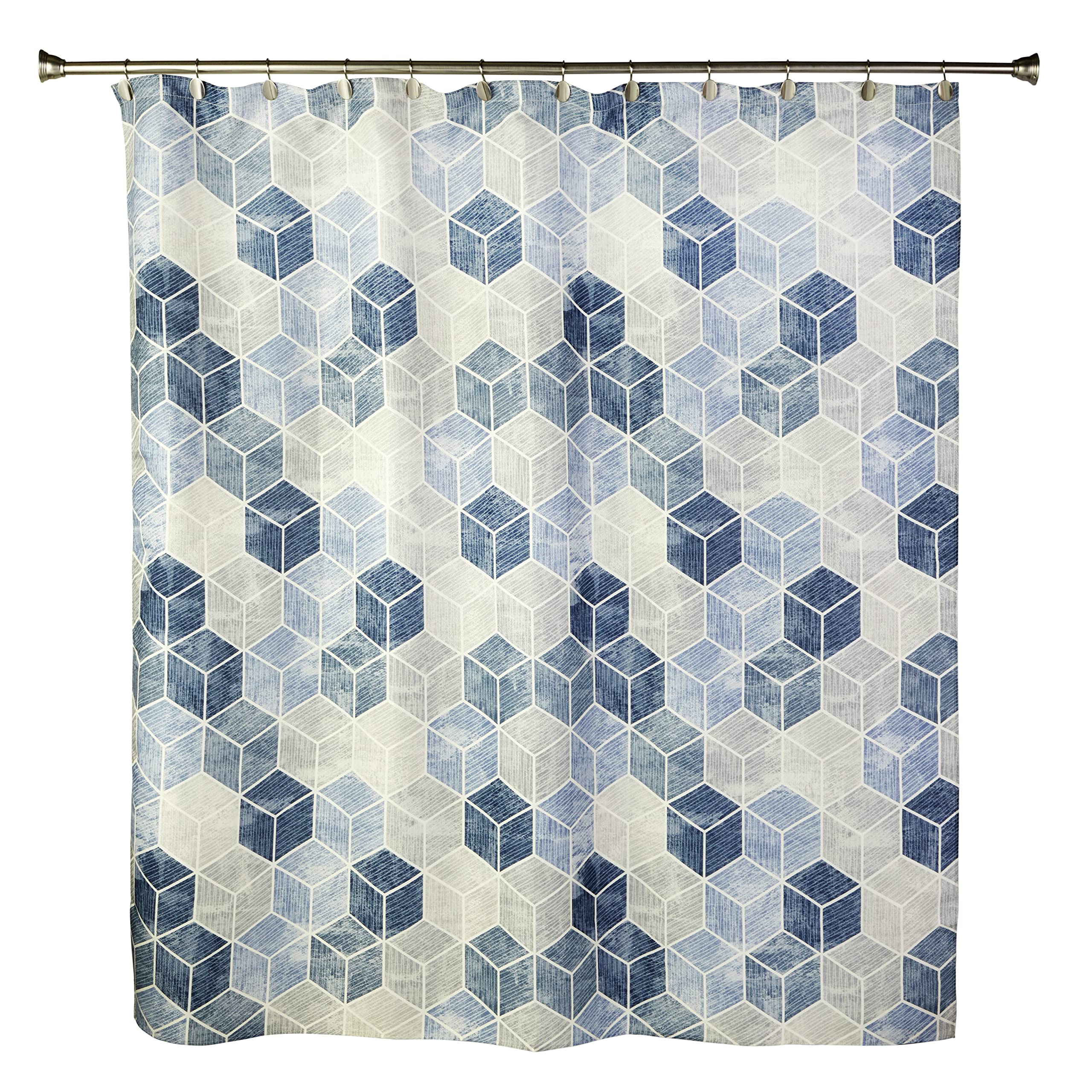 SKL Home Cubes Shower Curtain, Blue– MarvelsAura
