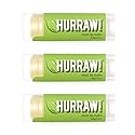 Hurraw! Mint Lip Balm, 3 Pack: Organic, Certified Vegan, Cruelty and Gluten Free. Non-GMO, 100% Natural Ingredients. Bee, Shea, Soy and Palm Free.