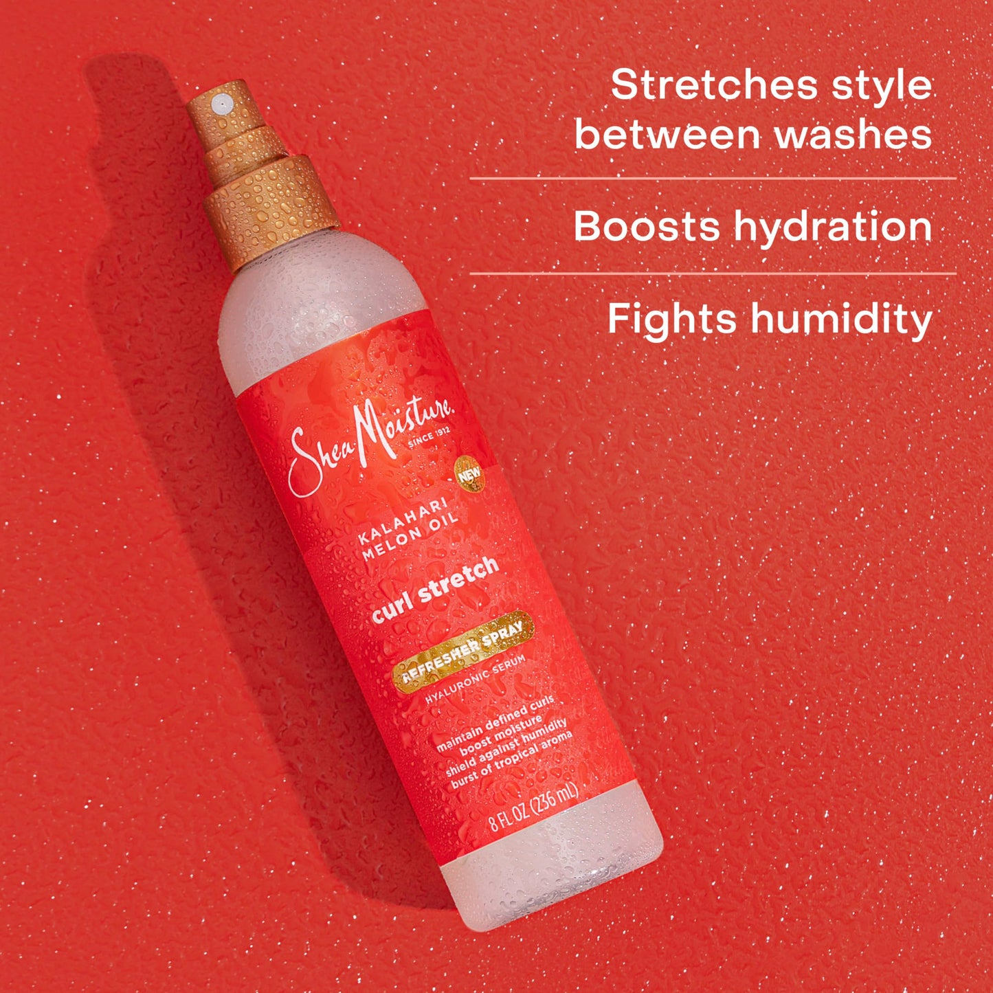 SheaMoisture Curl Stretch Refresher Spray Kalahari Melon Oil and Marula Oil Between Wash Style Stretcher Boosts Hydration, Fights Humidity and Frizz