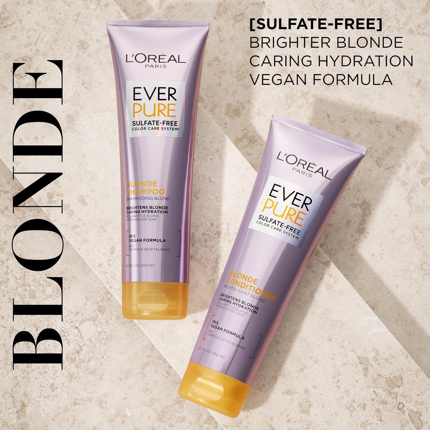 L’Oreal ParisHair Expert EverPure Blonde Conditioner, 8.5 oz (Pack of 2)