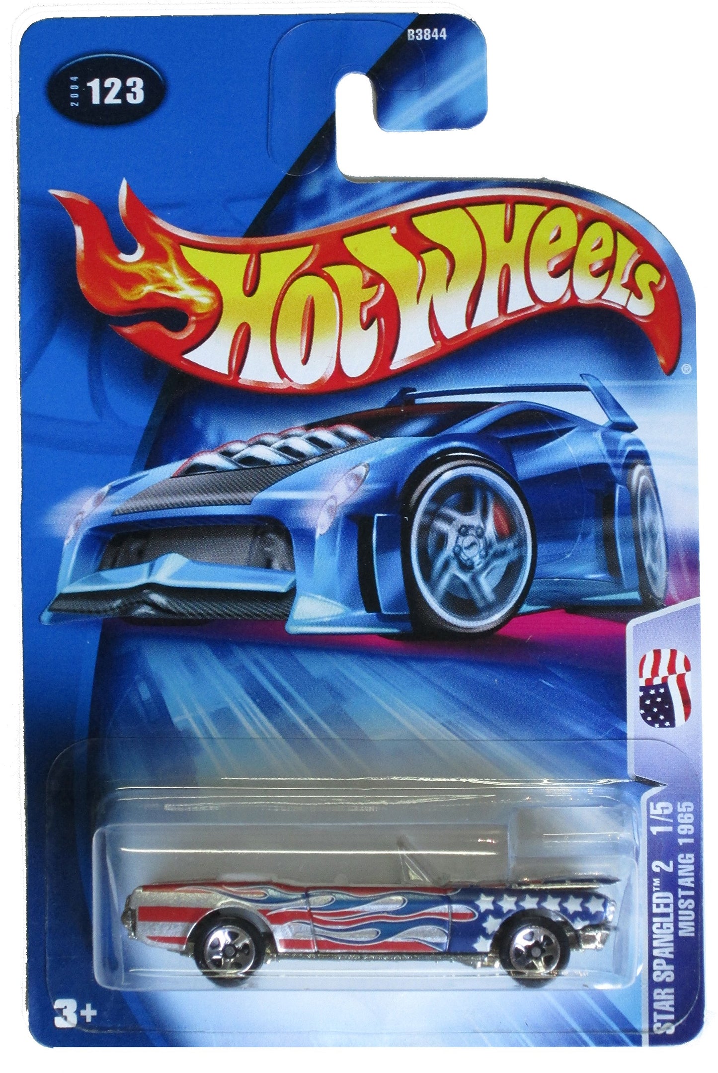 Star Spangled 2 Series#1 Mustang 1965 #2004-123 Collectible Collector Car Mattel Hot Wheels