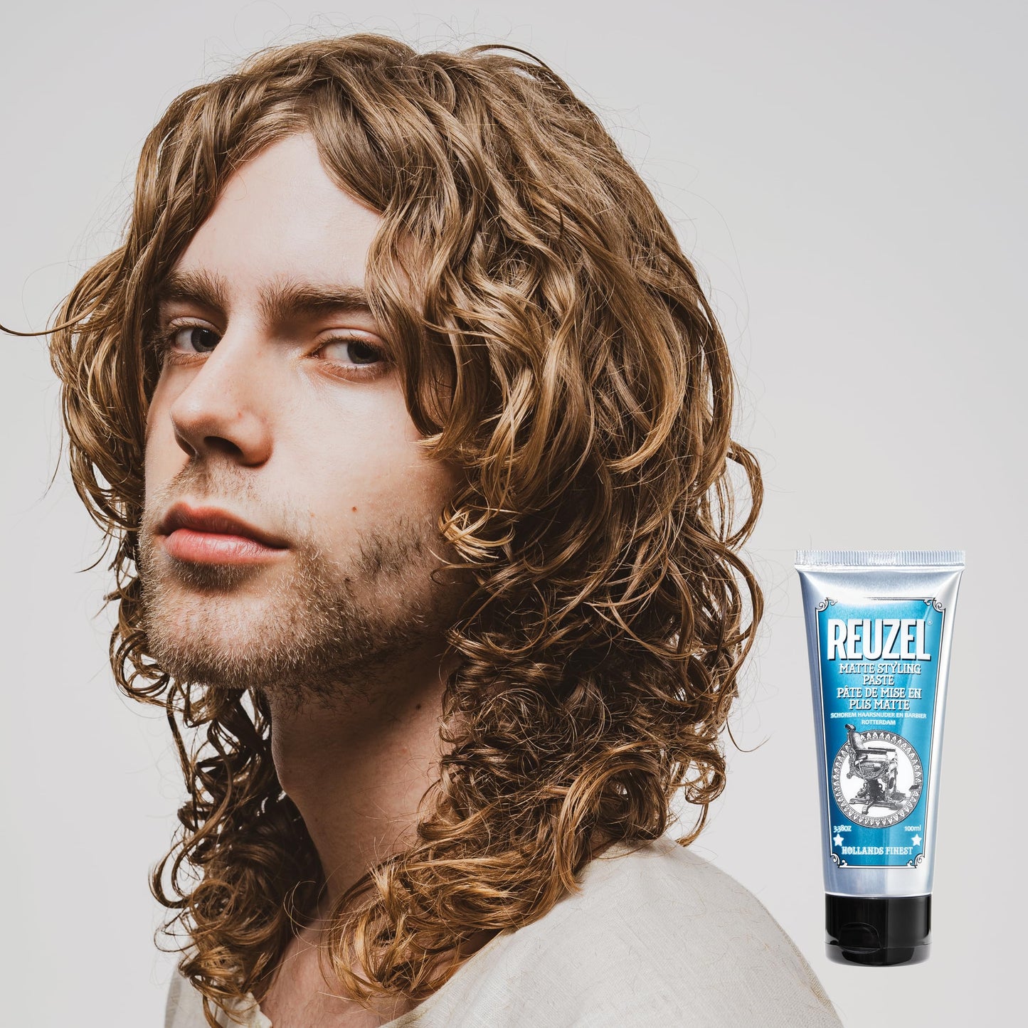 REUZEL Grooming Cream, Pilable Natural Light Hold, Adds Texture and Definition, Moisturizing, Weightless, Easy To Wash Out, Water Based Formula