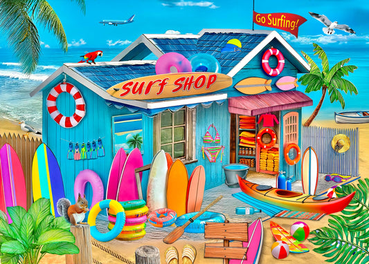 300 Piece Puzzles for Adults - Beach Surf Shop