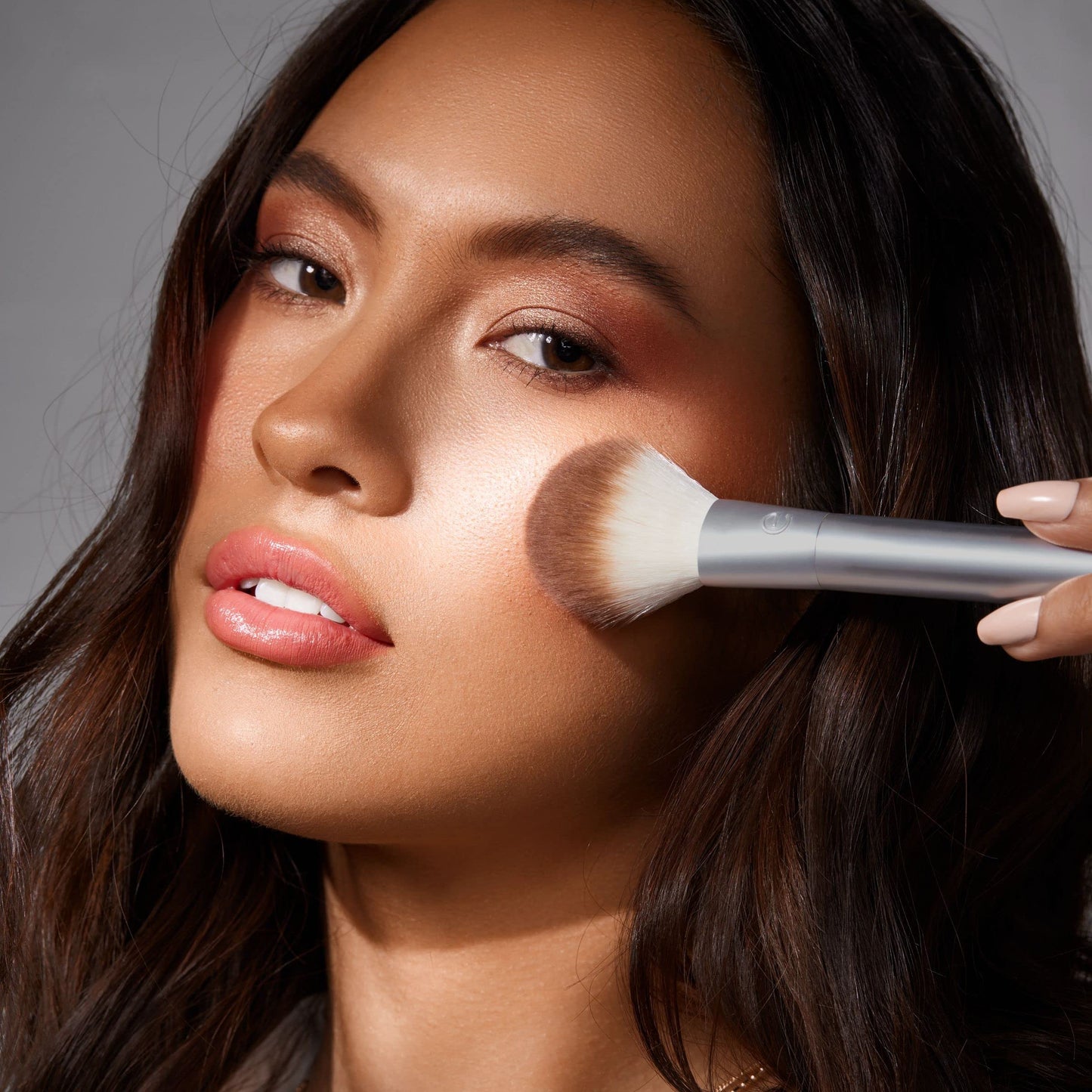EcoTools Precious Metals Cheek & Eye Highlight Makeup Brush Kit, for Eyeshadow, Blush, & Powder Products, Eco Friendly, Cruelty Free Face Brushes