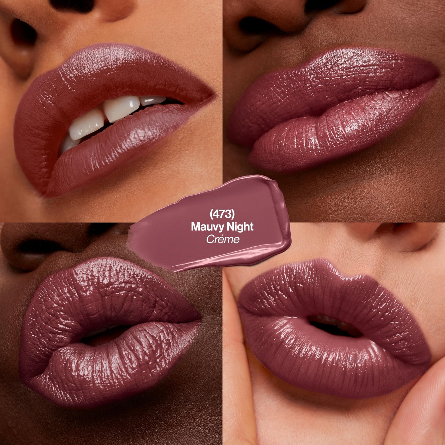Revlon Super Lustrous Lipstick, Creamy Formula For Soft, Fuller-Looking Lips, Moisturized Feel, 473 Mauvey Night, 0.15 oz