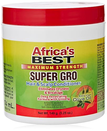 Africa's Best Maximum Strength Super Gro Hair & Scalp Conditioner, 5.25 oz