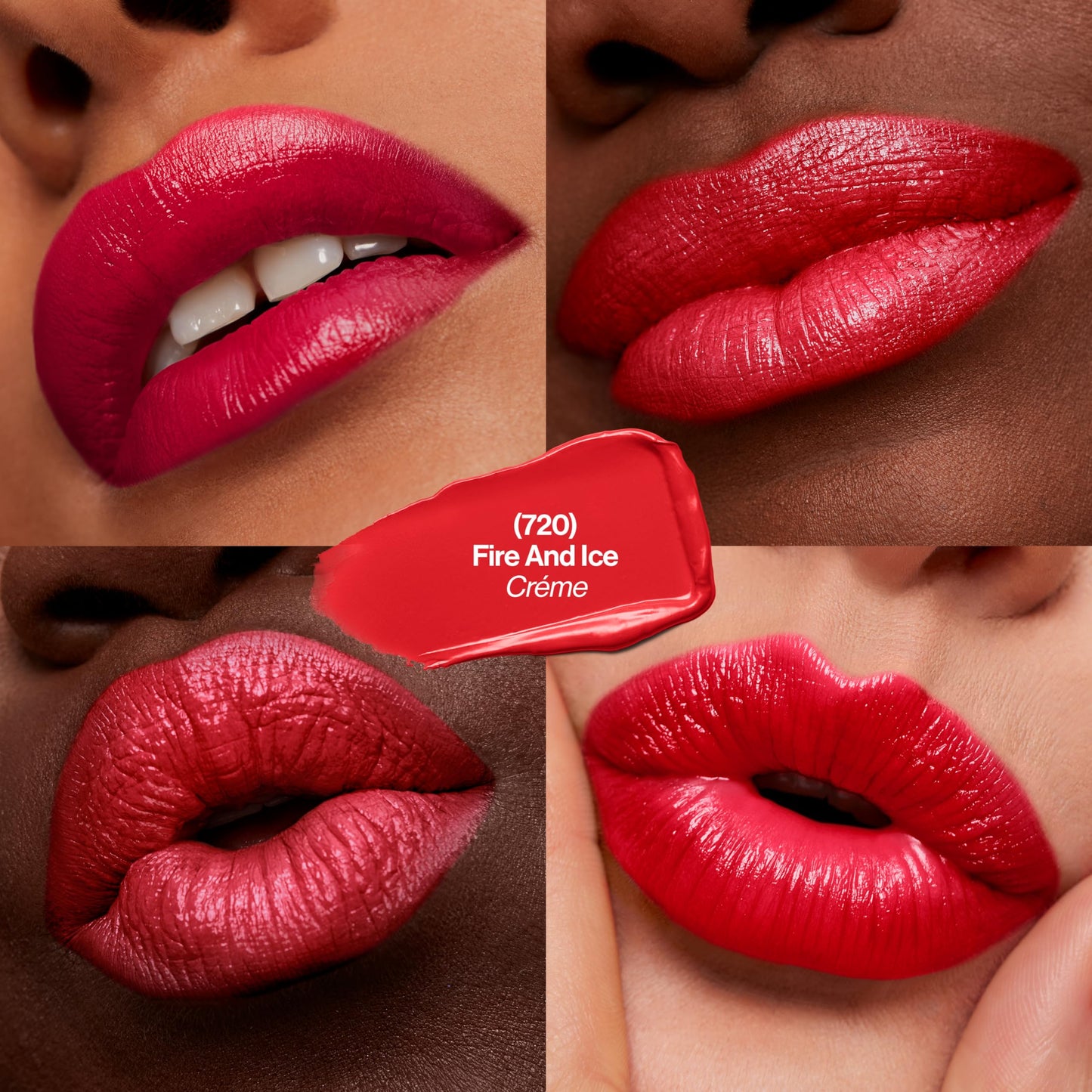 Revlon Super Lustrous Lipstick, Creamy Formula For Soft, Fuller-Looking Lips, Moisturized Feel, 720 Fire & Ice, 0.15 oz