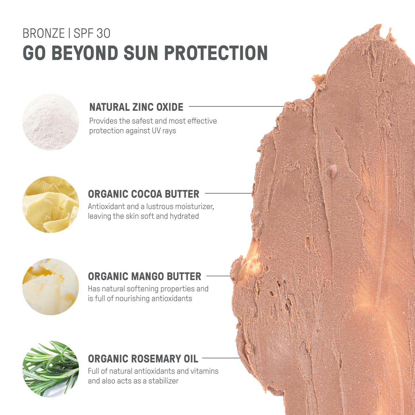 Raw Element Ultra-Moisturizing Face Tint Sunscreen, SPF 30+, Non Toxic Mineral Face Cream, Non Nano Zinc Oxide, Reef Friendly, Safe for All Ages, 0.5