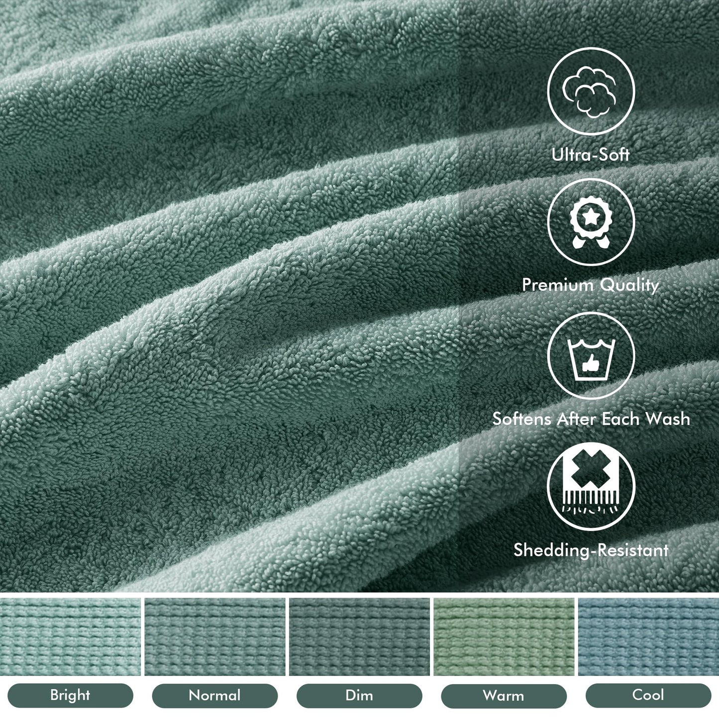 Madison Park 800GSM Bathroom Towel Set of 8 100% Cotton Bath Towel Set for Bathroom Luxurious Highly Absorbent 2 Bath Towels 2 Hand Towels 4…