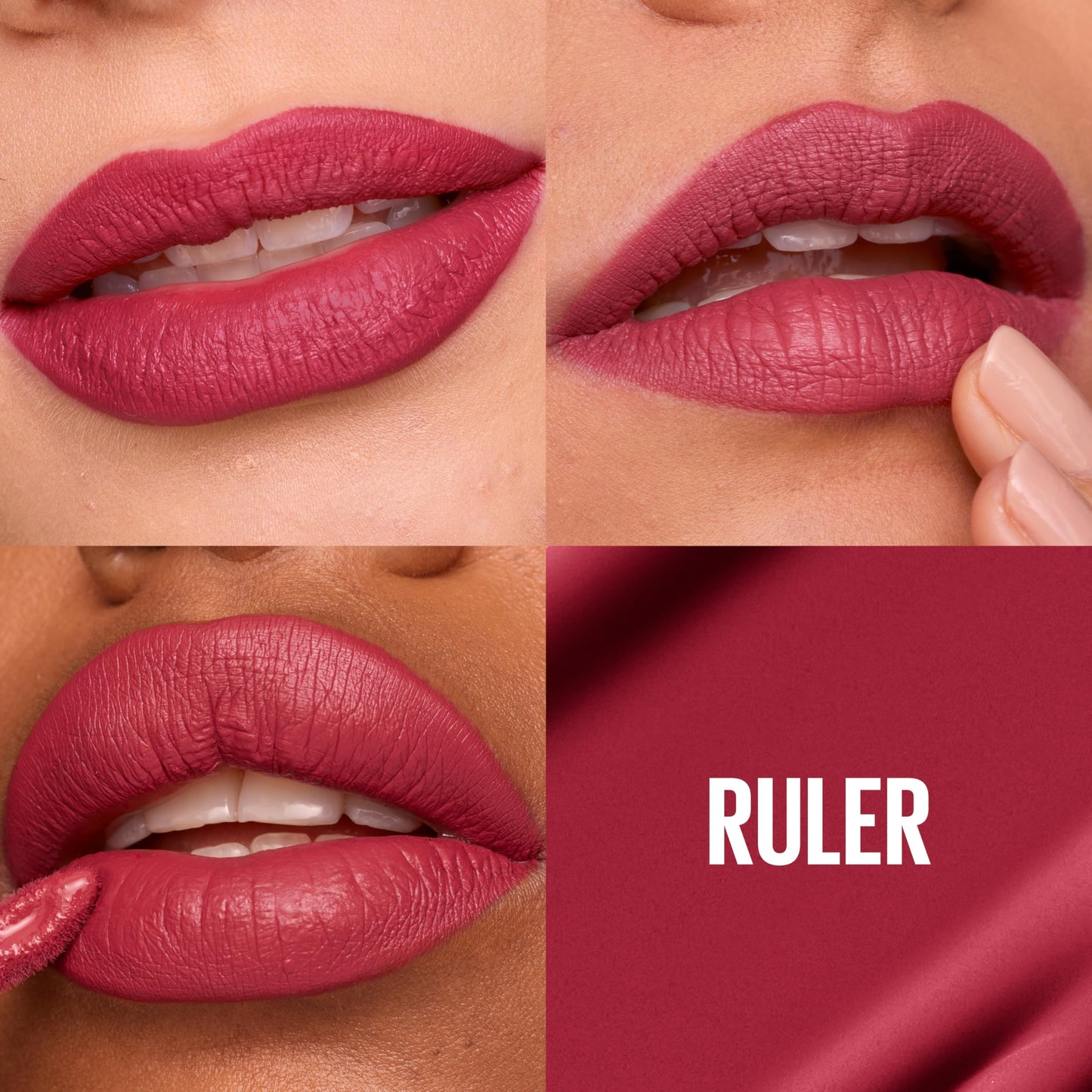Maybelline Super Stay Matte Ink Liquid Lipstick Makeup, Long Lasting High Impact Color, Up to 16H Wear, Ruler, Deep Cranberry, 1 Count, Packaging May