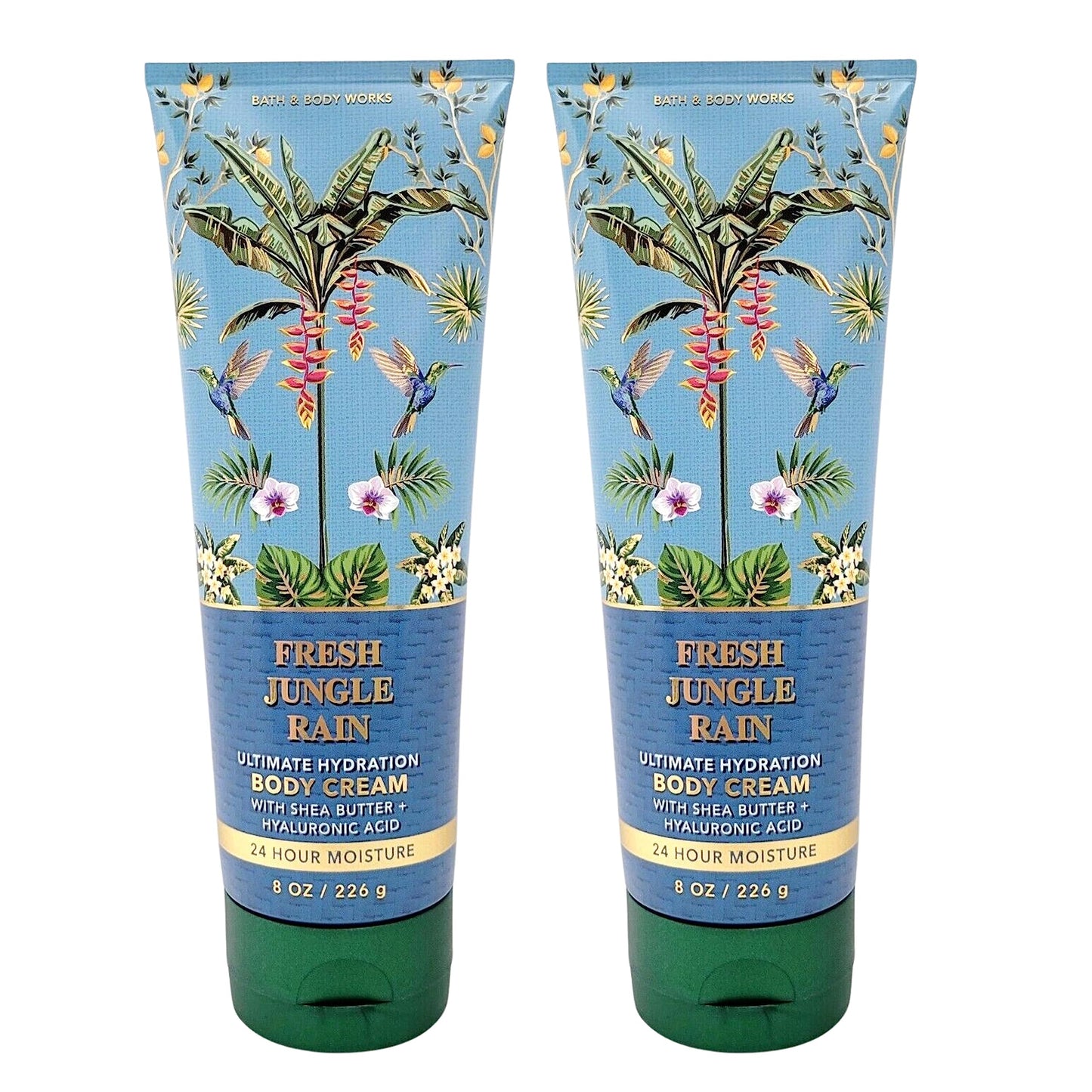Bath & Body Works Ultimate Hydration Body Cream Pack of 2 (Fresh Jungle Rain),8.0 fluid_ounces