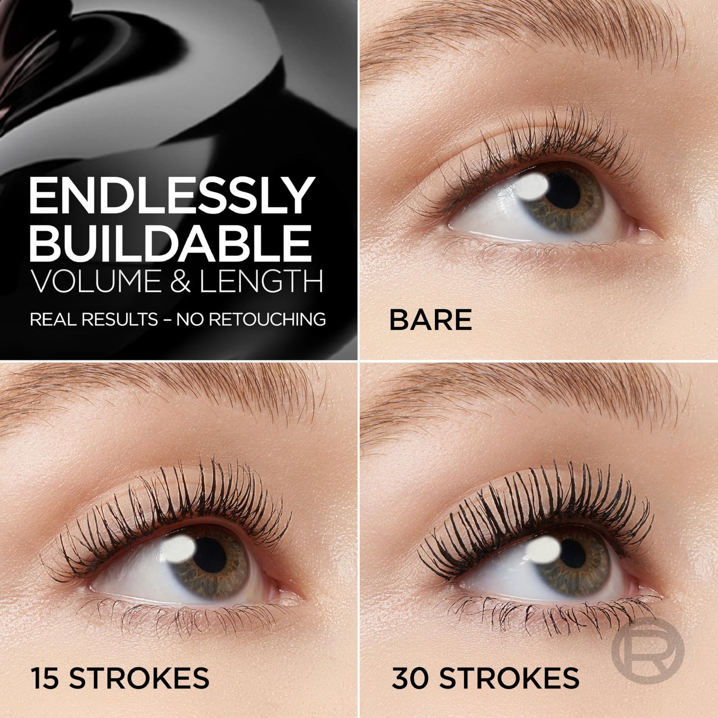 L'Oreal Paris Paradise Big Deal Mascara, Volumizing and Lengthening Formula, Buildable, Clump Resistant, Washable Blackest Black Mascara, 0.33 Fl Oz Beauty and Personal Care L'Oreal Paris