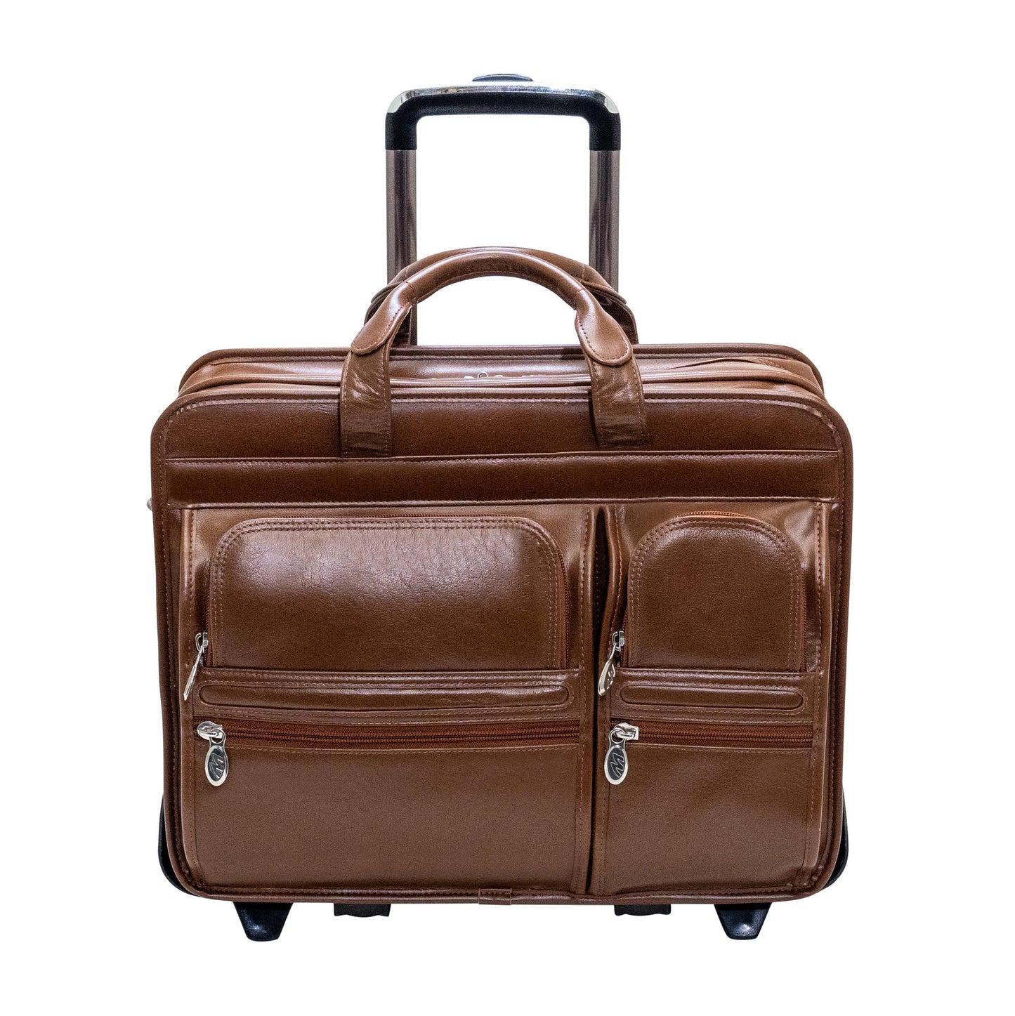 McKleinUSA CLINTON, 17" Leather Patented Detachable -Wheeled Laptop Briefcase