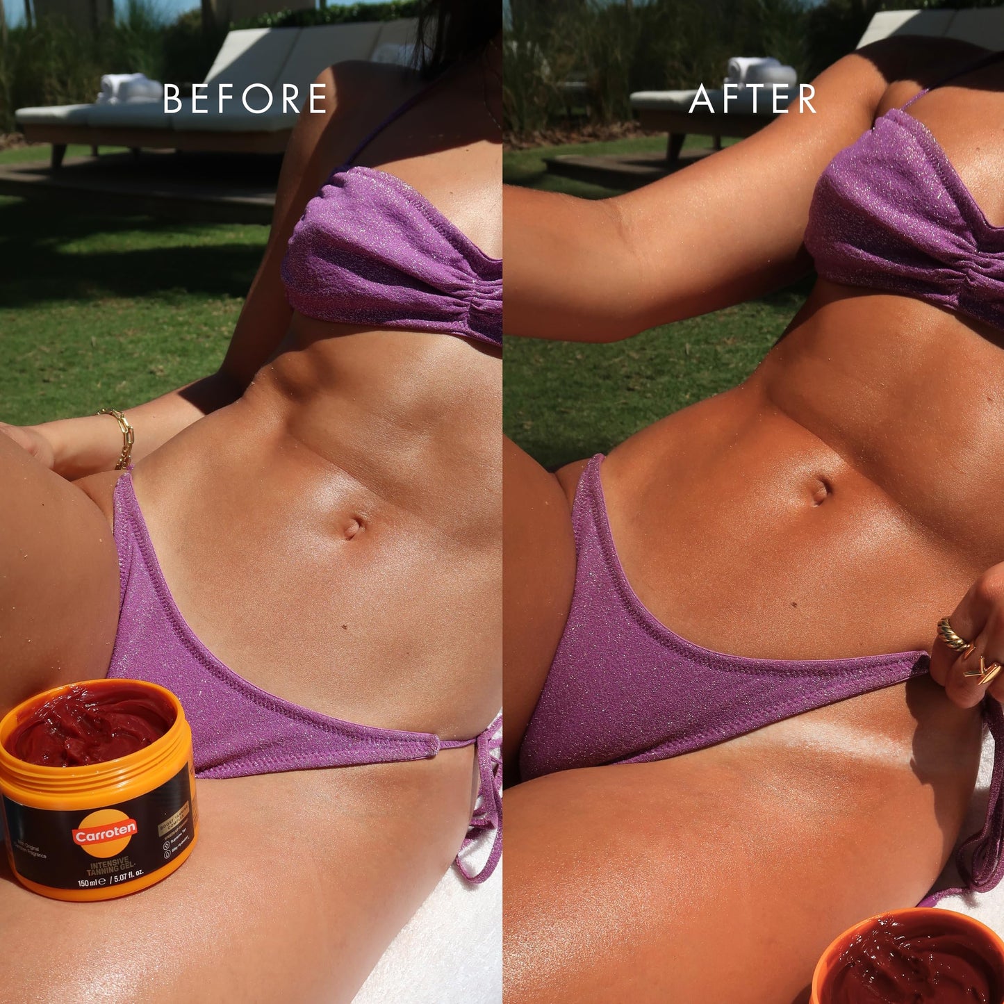 Carroten Intensive Tanning Gel | Browning Indoor/Outdoor Tan Accelerator | Non-Greasy, Water-Resistant with Carrot and Coconut Oil | Vitamin A & E