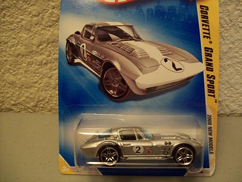 Hot Wheels 2008-008 New Models Corvette Grand Sport SILVER 1:64 Scale