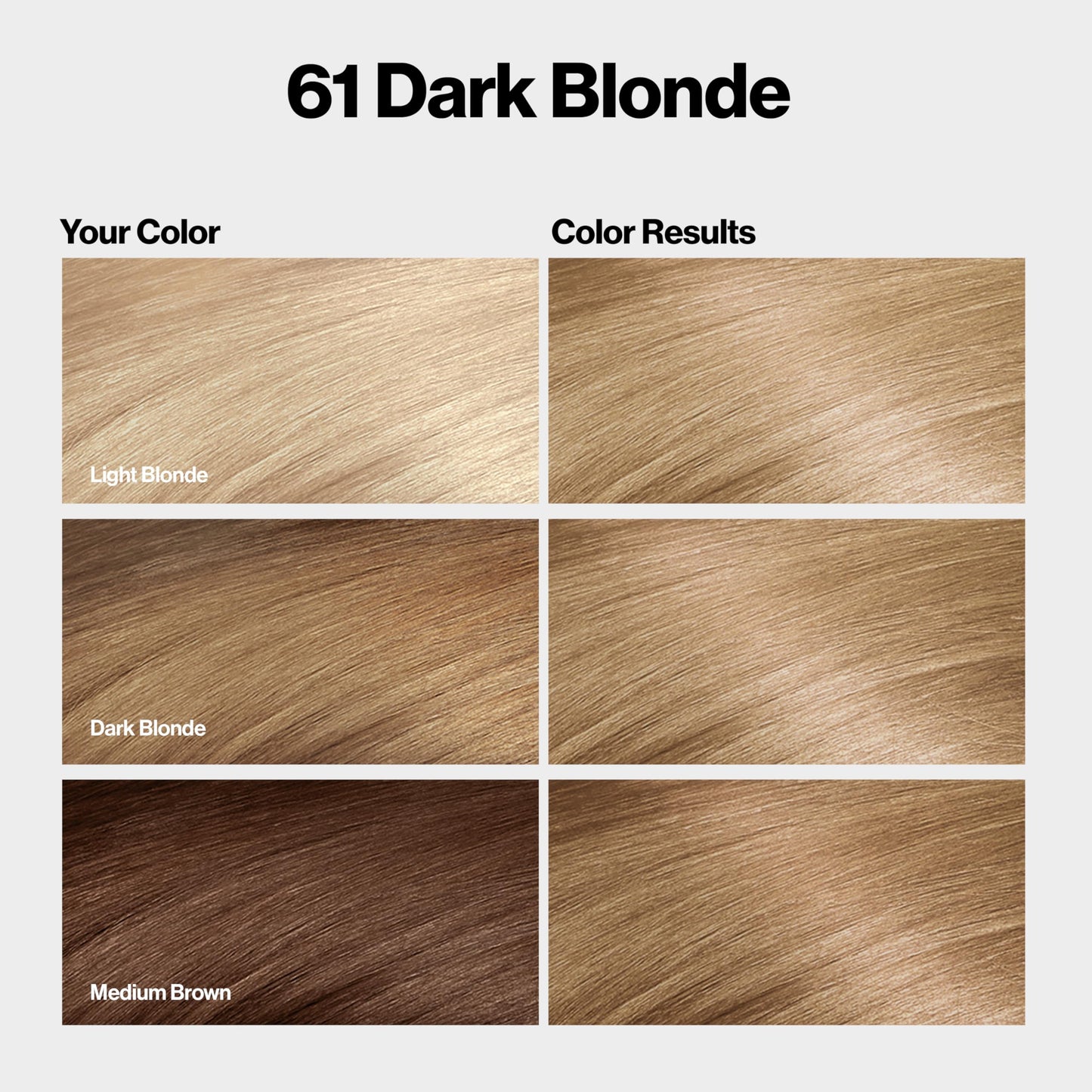 Revlon ColorSilk with Bond Repair Complex, Blonde Permanent Hair Color, 100% Gray Coverage, Ammonia Free Hair Dye, Vegan Keratin, 61 Dark Blonde (Pack