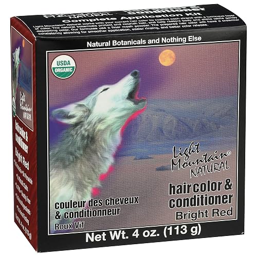 LIGHT MOUNTAIN 187013 Natural Hair Color 3 Piece -bright Red, 4 Ounce (Pack of 3)