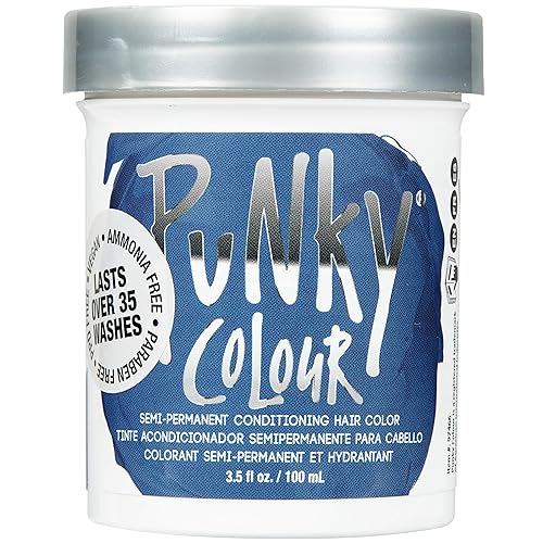 Punky Midnight Blue Semi Permanent Hair Color - Vegan & Cruelty-Free Conditioning Hair Dye, Lasts Up to 35 Washes, 3.5 fl oz