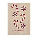 Mud Pie Christmas Bead Towel, Candy Cane, 21" x 14"
