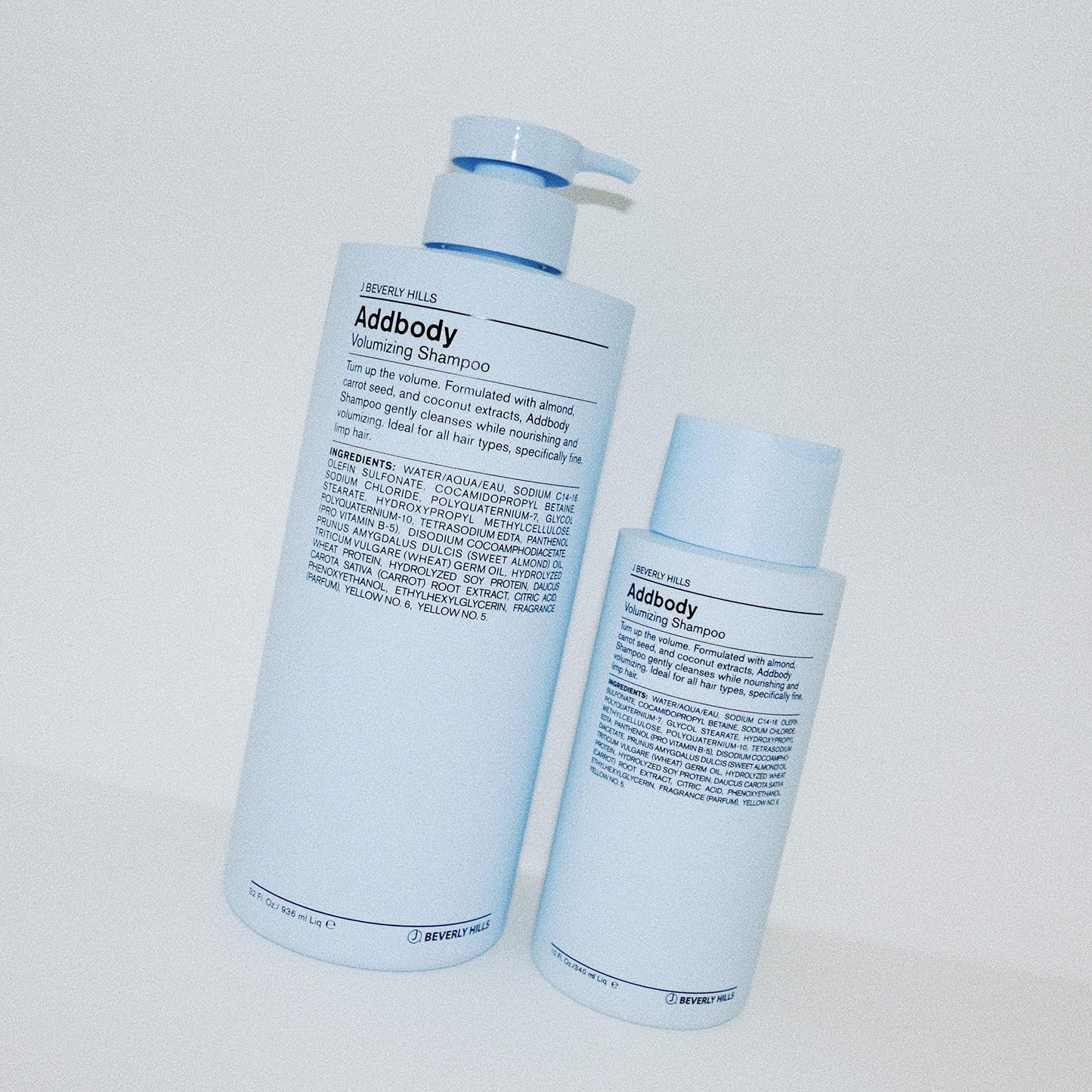 J Beverly Hills Blue Addbody Volumizing Shampoo with Vitamin E Oil for Strong Hair, 12 Oz