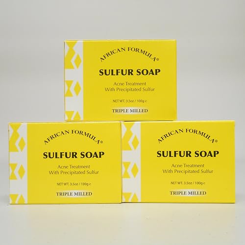 Sulfur Soap Jabon de Azufre (3-PACK) Acne Treatment Facial Soap (3.5oz)