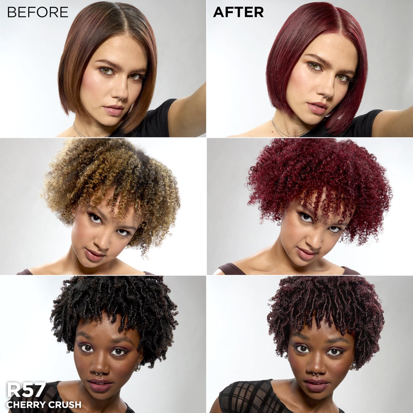 L'Oreal Paris Feria Multi-Faceted Shimmering Permanent Hair Color, R57 Intense Medium Auburn, Hair Dye Kit, Pack of 2