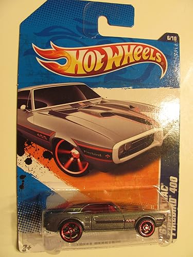 Hot Wheels 2011 Street Beasts '67 Pontiac Firebird 400 86/244, Dark Gray