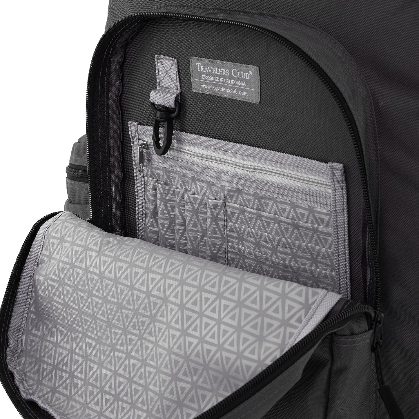 Travelers Club 20" Rolling Backpack with Laptop Compartment, Black