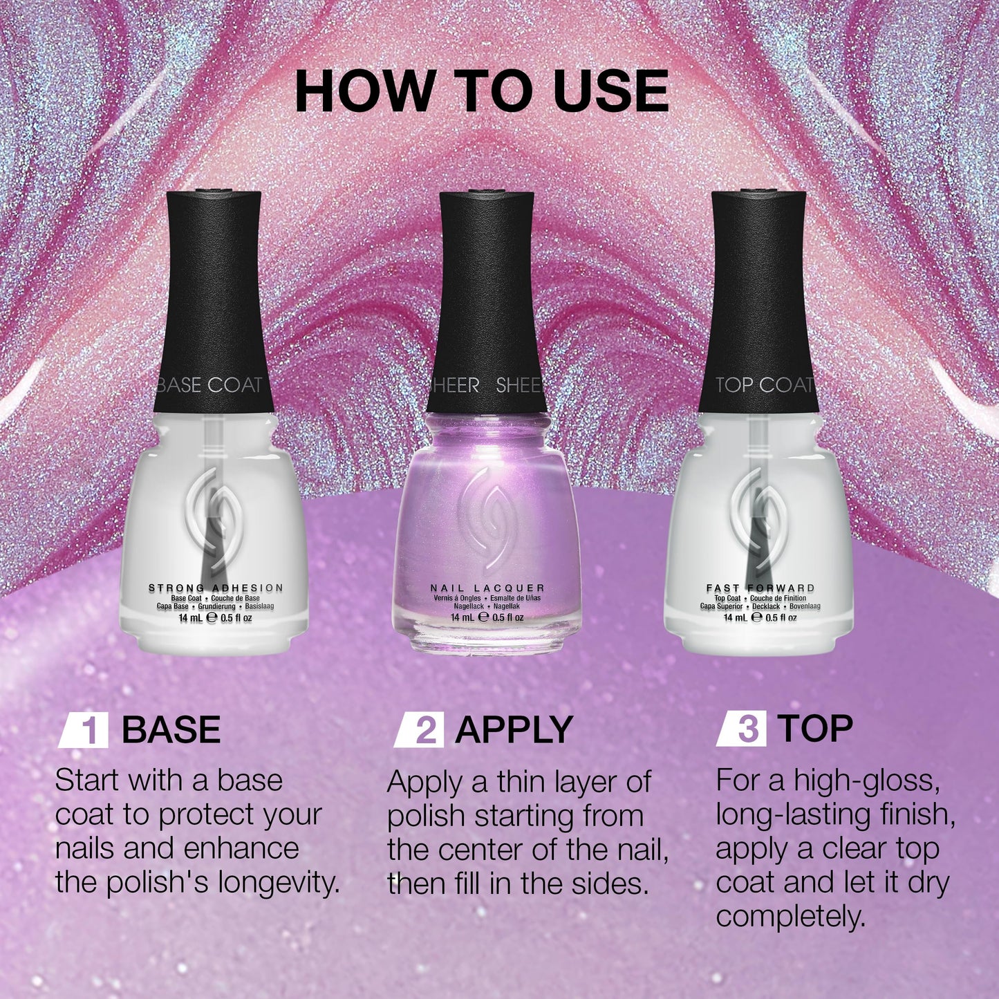 China Glaze CG Nail Lacquer Lowkey Obsessed - Sheer, Lavender Nail Polish, Quick Dry, Chip Resistant, Shimmer Finish for Salon Quality DIY Manicure Beauty & Personal Care China Glaze