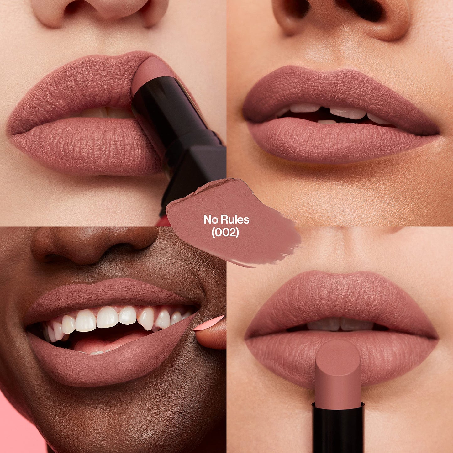 Revlon Lipstick, ColorStay Suede Ink, Built-in Primer, Infused with Vitamin E, Waterproof, Smudge-proof, Matte Color, 002 No Rules, 0.09 oz