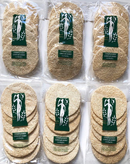 36 Loofah Loofa Facial Complexion Skin Discs Pads (Set of 6 Bags, Each Bag has 6 disks) Beauty & Personal Care Nuonove