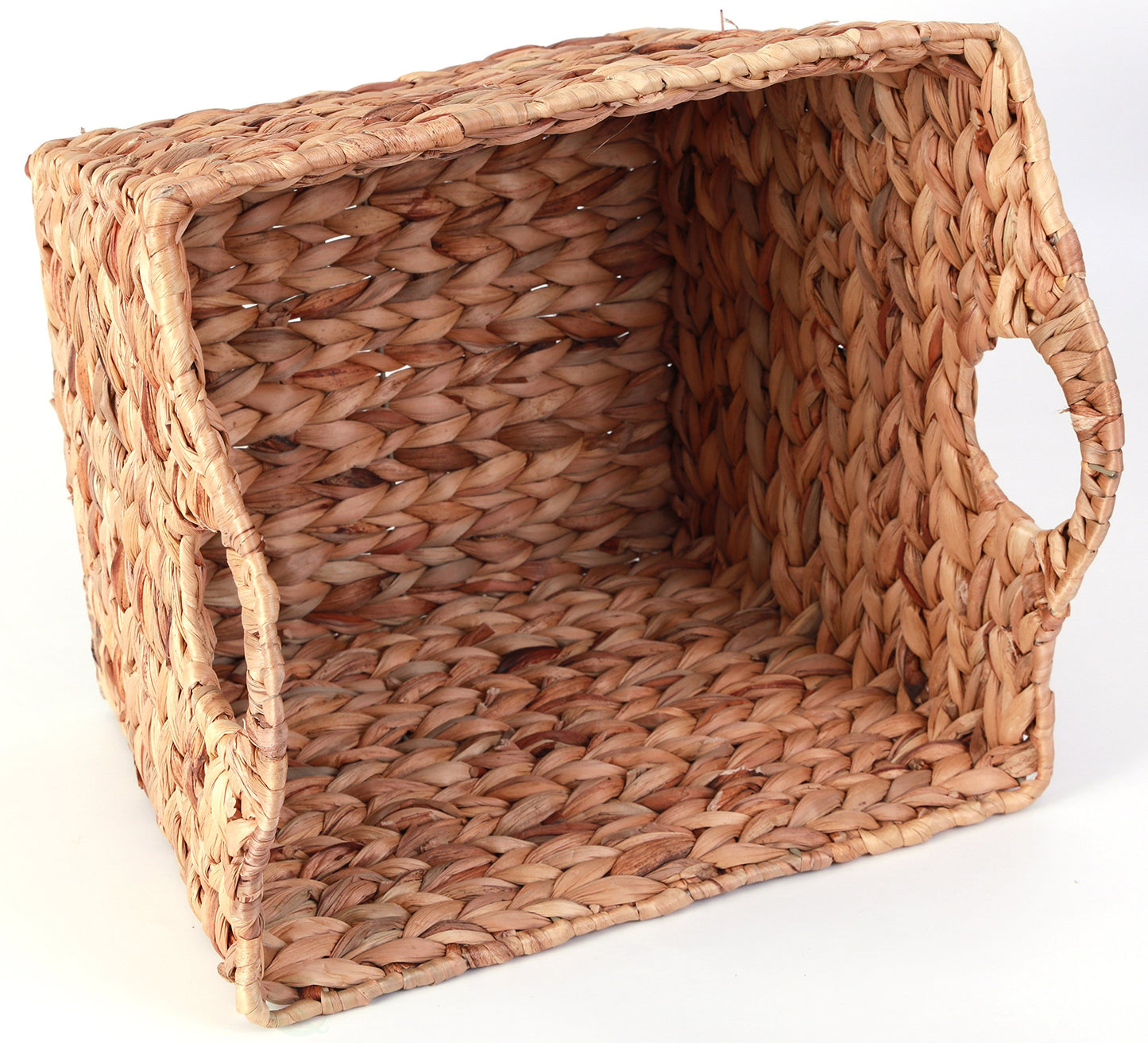 Vintiquewise Water Hyacinth Square Wicker Shelf Basket (Large)
