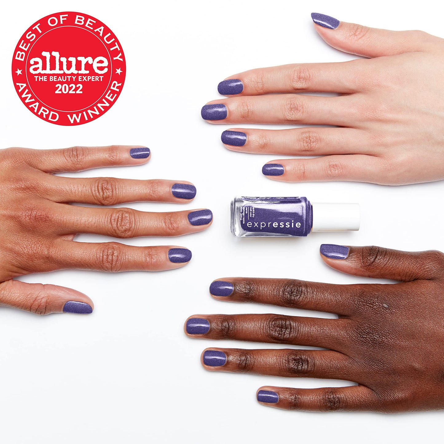 essie Expressie Nail Polish, Quick-Dry Deep Purple Nail Polish, Vegan, Dial It Up, 0.33 fl oz Beauty & Personal Care essie